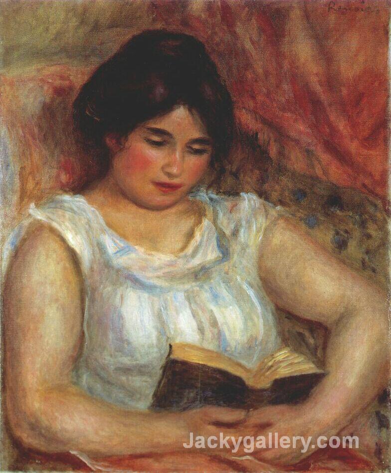Gabrielle reading by Pierre Auguste Renoir paintings reproduction